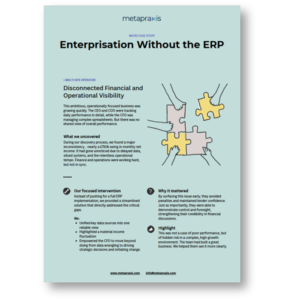 Enterprisation without ERP case study